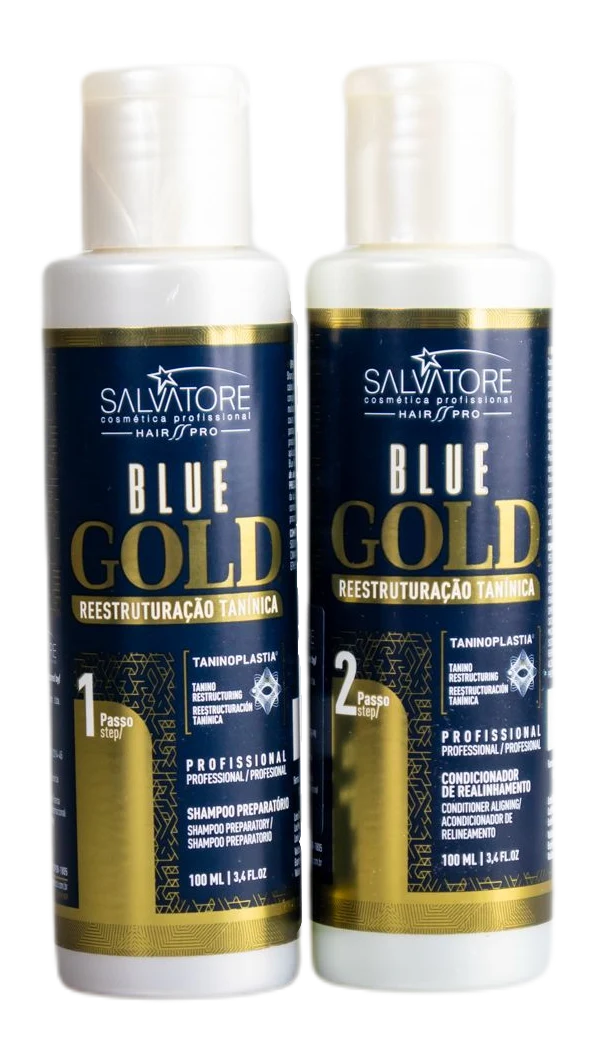 Salvatore New Edition Blue Gold System Tanino Hair Restructuring Kit 2x100ml