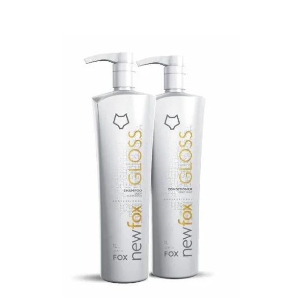 New Fox Gloss Progressive Brush Hair Straightening Smoothing Kit 2x1L - Fox