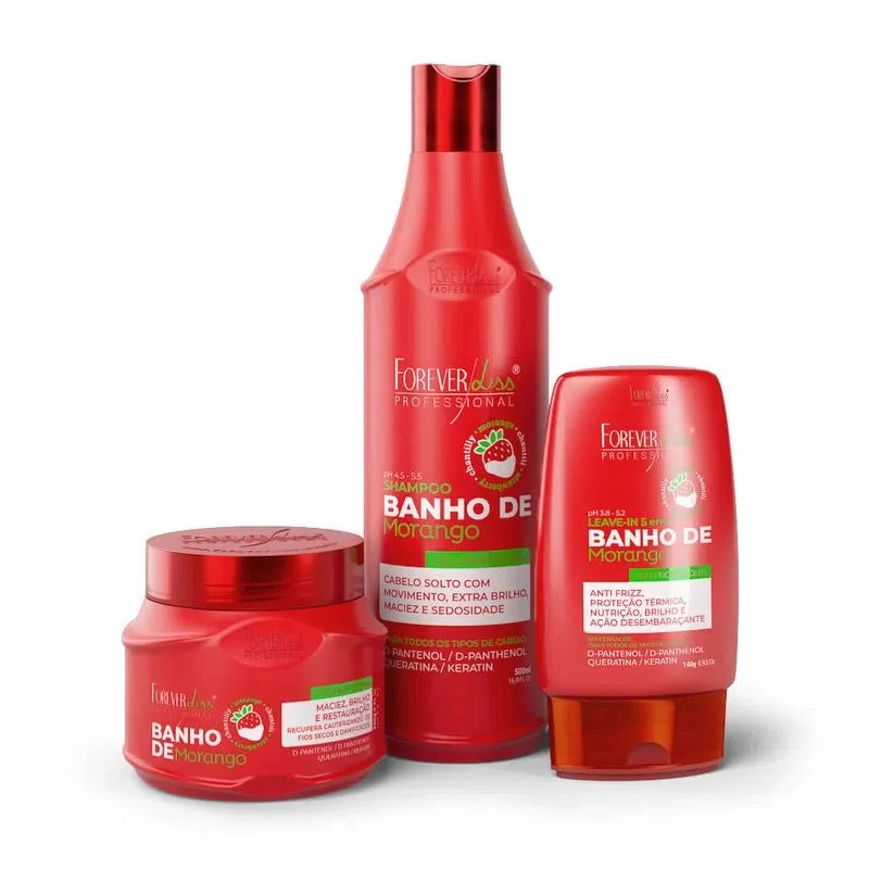 Strawberry Varnish Bath Maintenance Kit 3 Products - Forever Liss