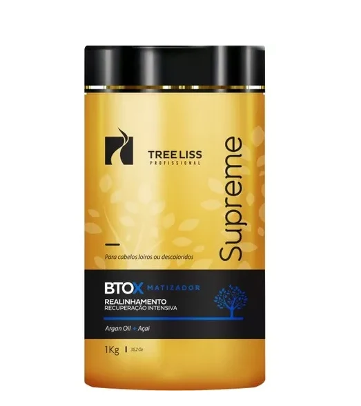 Deep Hair Mask Argan Oil and Acai Supreme Blond Toning Mask 1kg - Tree Liss