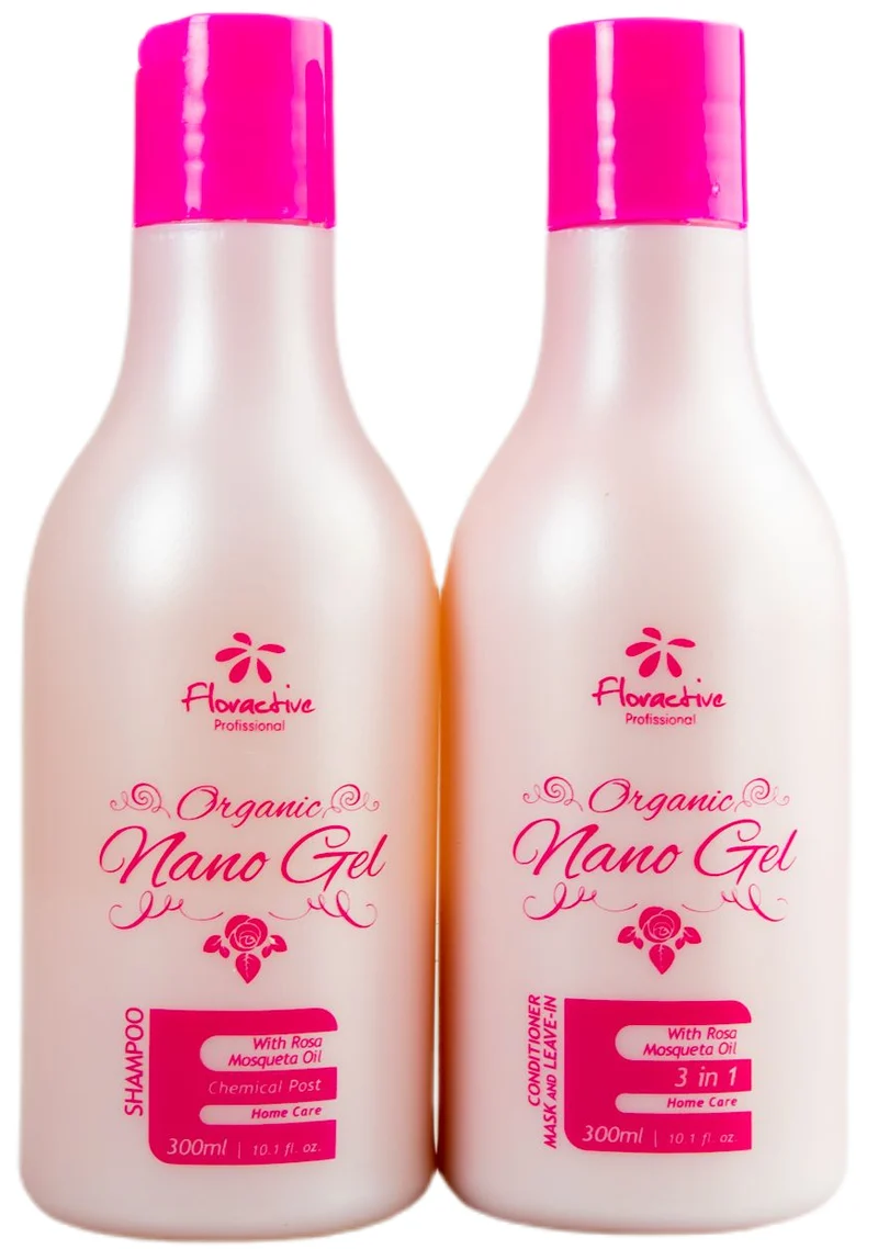 Organic Nano Gel with Rosa Mosqueta 3 in 1 Home Care Kit 2x300ml - Floractive