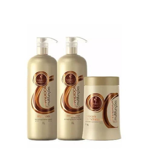 Multifunction Manioc Afro Brazilian Hair Treatment Kit 3x1 - Haskell