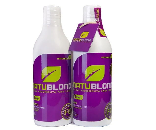 Natublond (Blond Hair) Brazilian Formaldehyde Free Organic Kit 2x500ml - Naturale