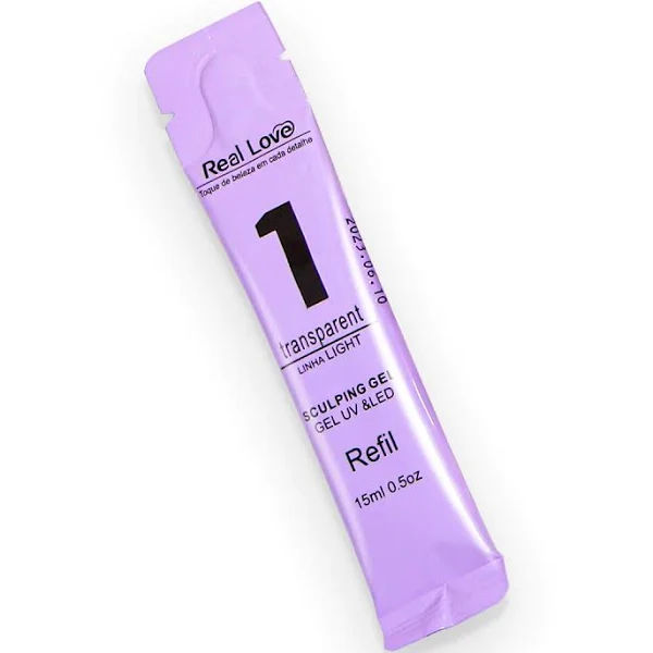 Gel de Unha Real Love Refil Sculping Transparent Linha Light 1 15ml
