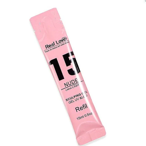 Gel de Unha Real Love Refil Sculping Nude Linha Light 15 15ml