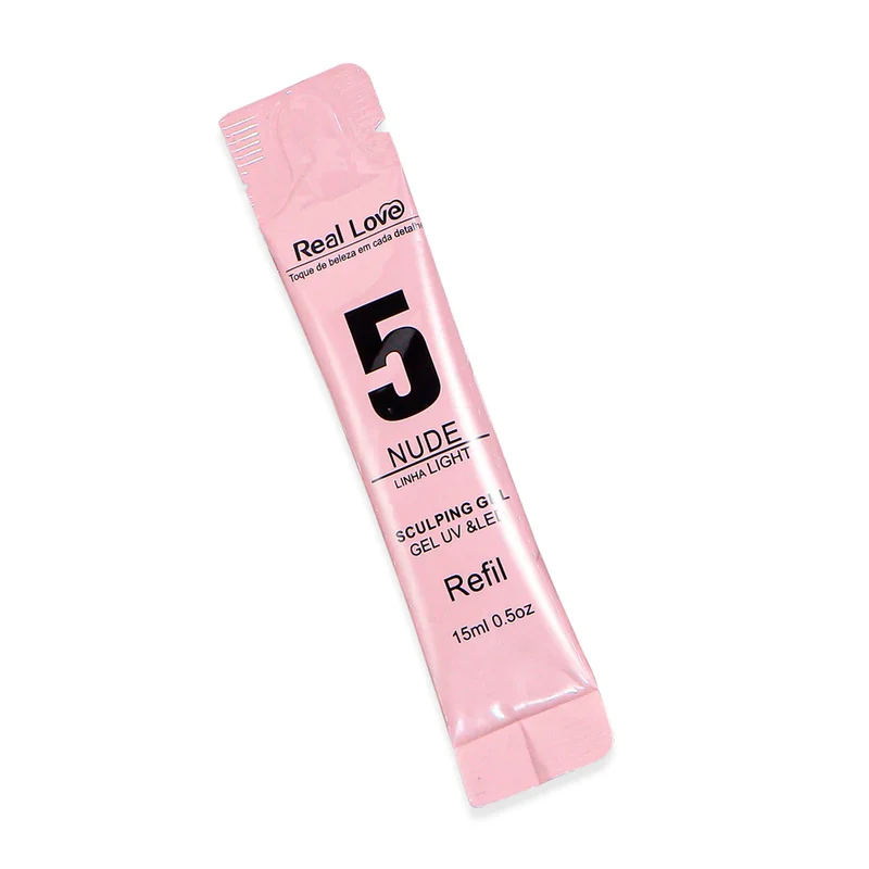Gel de Unha Real Love Refil Sculping Nude Linha Light 5 15ml