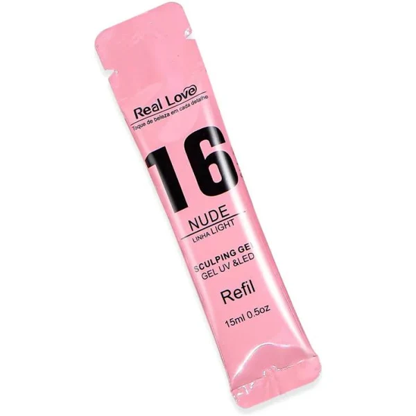 Gel de Unha Real Love Refil Sculping Nude Linha Light 16 15ml