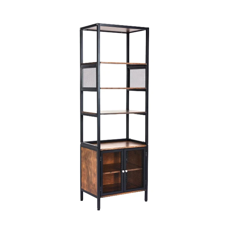 Meuble NOAH 3 Etagères 1 Placard Structure Noire