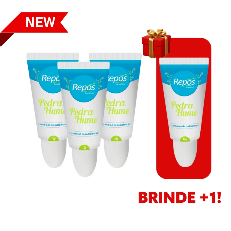 Kit 3 Pedra Hume em Gel Repós 10g + 1 de Brinde