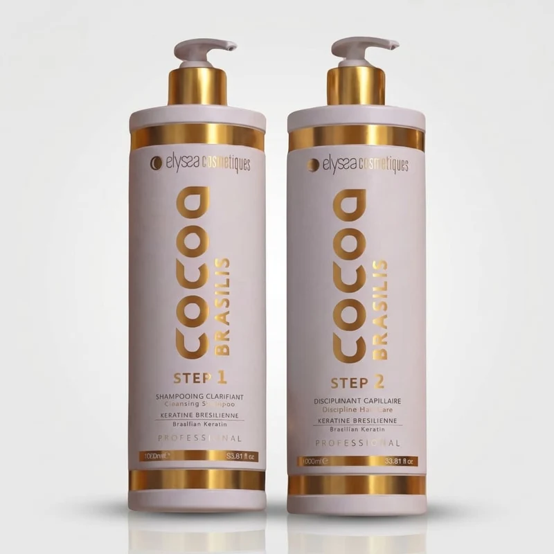 Kit Lissage Brésilien Kératine & Shampoing Clarifiant Cocoa Brasilis - 2x1L