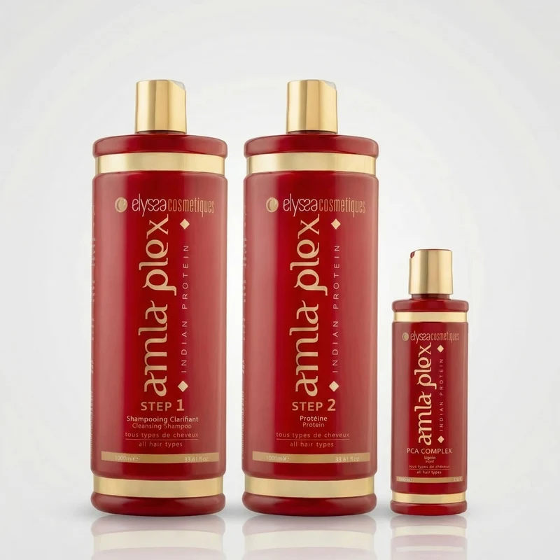 Kit Lissage Indien Amla Plex 2x1L + Soin Cheveux PCA 200 ml
