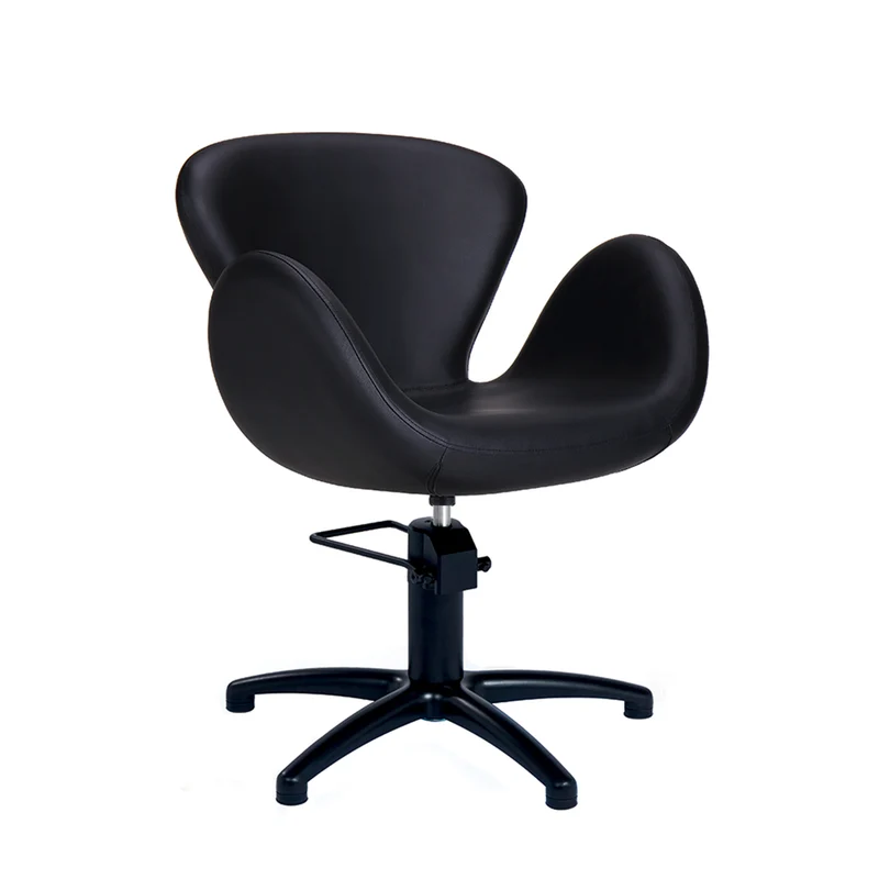 Fauteuil de Coiffure CHLOE Noir Base Etoile Noire