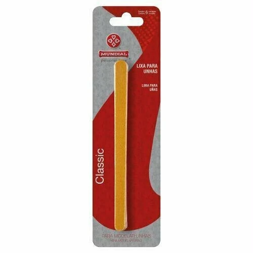 Kit 6 Lixas de Unhas Classic Mundial