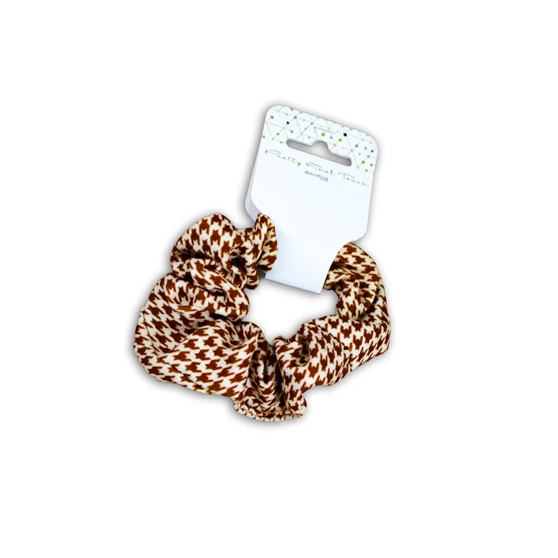 Chouchou Tissu Motif Pied de Poule