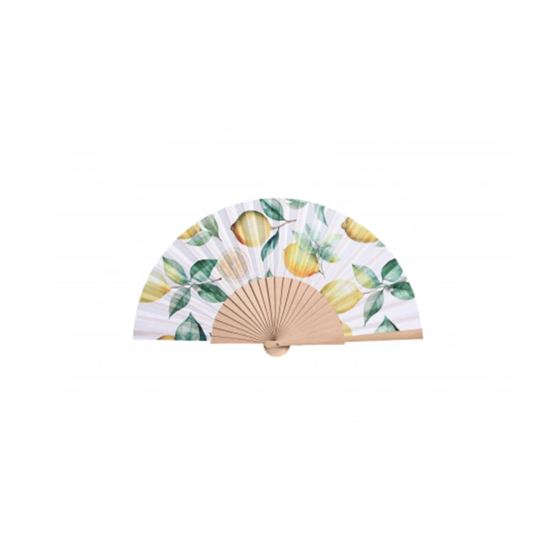 Eventail motif citron 2025