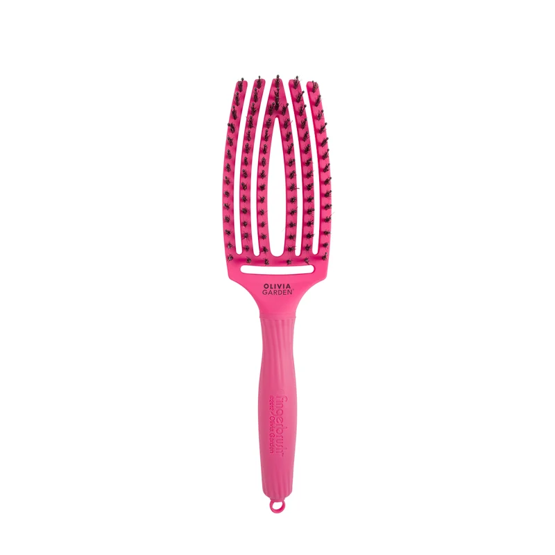 Brosse FINGERBRUSH CARE ICONIC Hot Pink Sanglier & Nylon Taille M