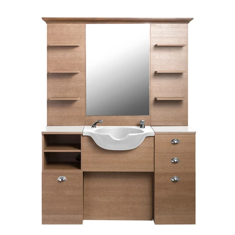 Barber Station Finition Engadine avec Cuvette Blanche