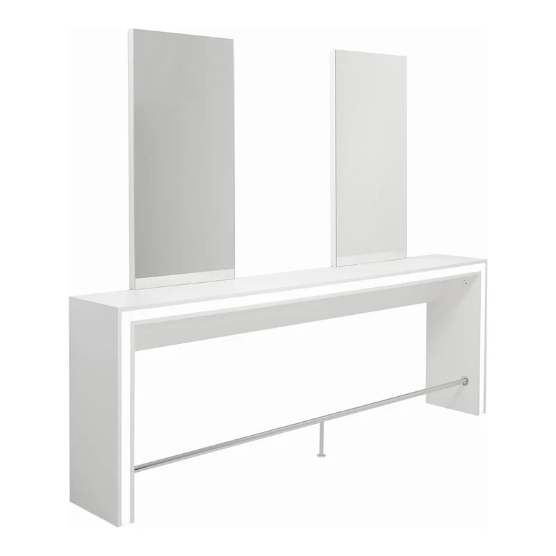 Coiffeuse ORLANDO II Murale 2 places Finition Mate Eclairage LED