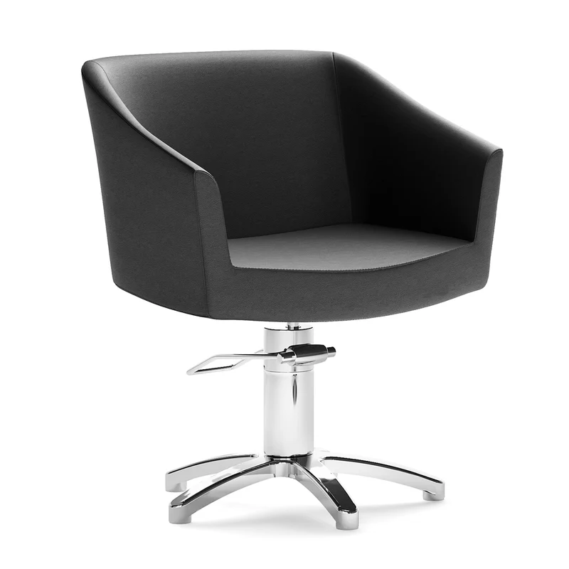 Fauteuil GALA base étoilée skaï noir 008C