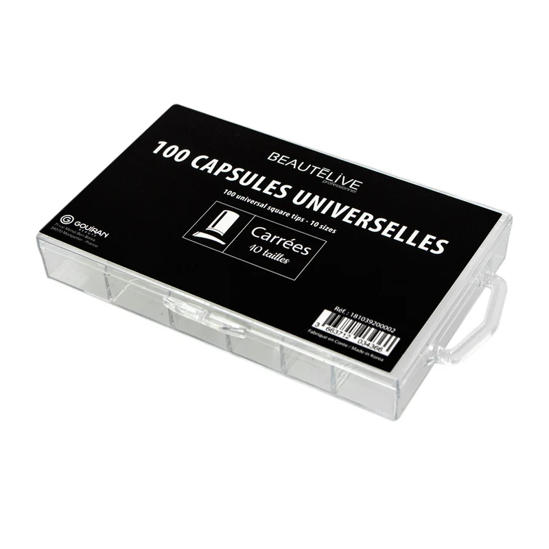 Capsules naturelles universelles carrées x100
