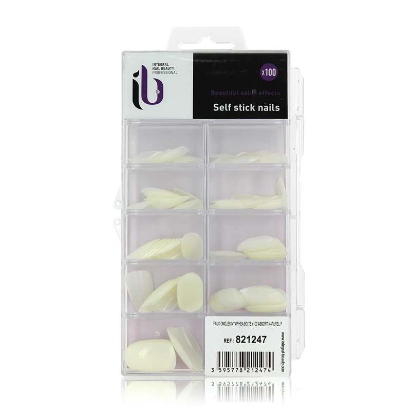 Faux ongles nymphea boite tailles assorties x100