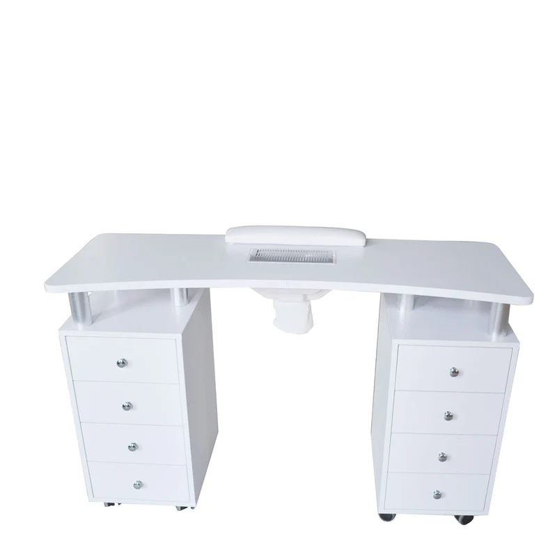 Table Manucure DISTAL 2 caissons Bois Blanc