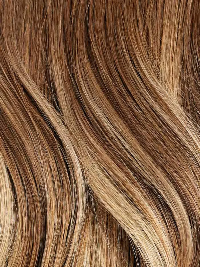 12" Chestnut Brown Balayage Scalp Hair Fill-Ins (30g)