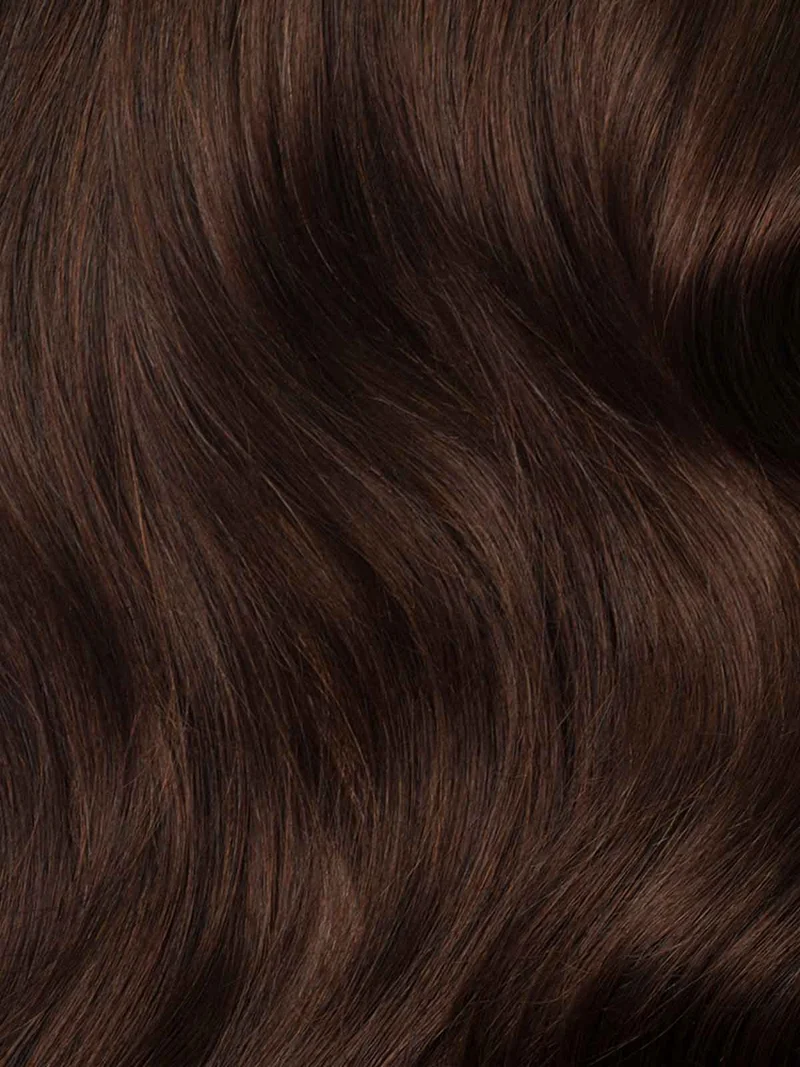 12” Chocolate Brown Seamless & Clip-In Curtain Bangs Bundle (167g)