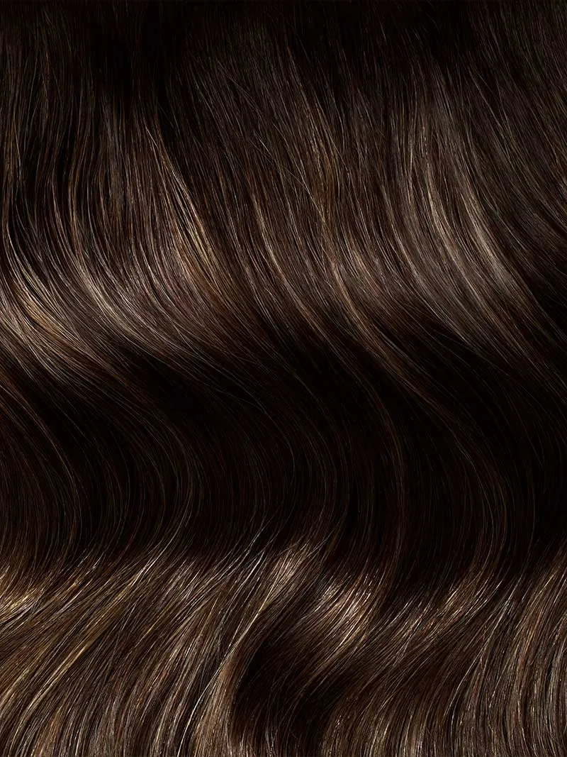 16" Dimensional Rooted Honey Espresso Scalp Hair Fill-Ins (40g)
