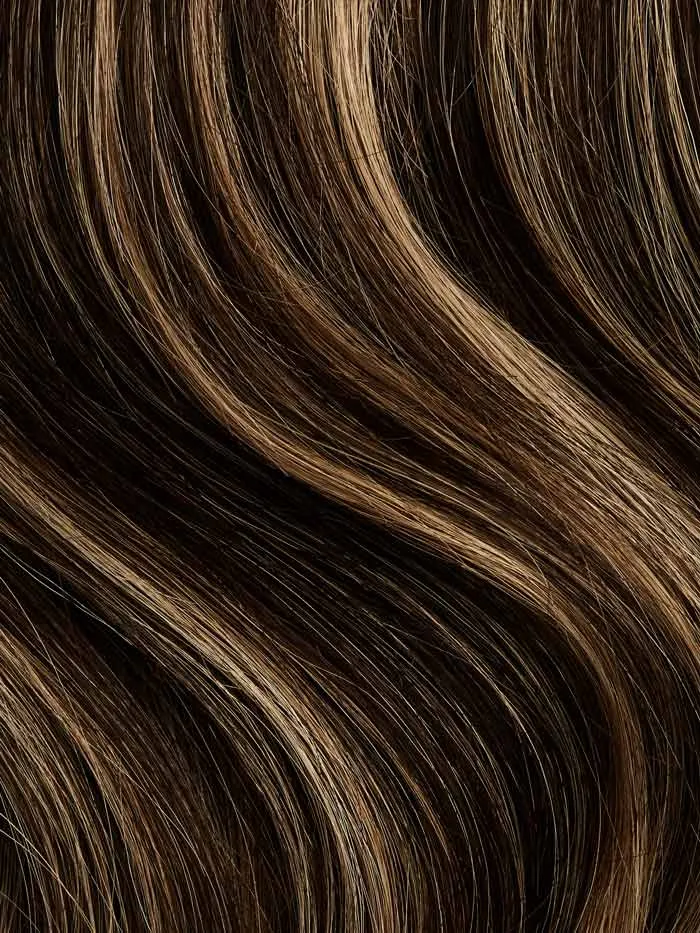 20" Mocha Brown Highlights Scalp Hair Fill-Ins (50g)