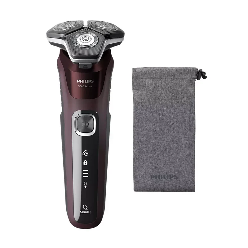Rasoir rechargeable pour homme, bordeaux, sec et humide, Philips Series 5000