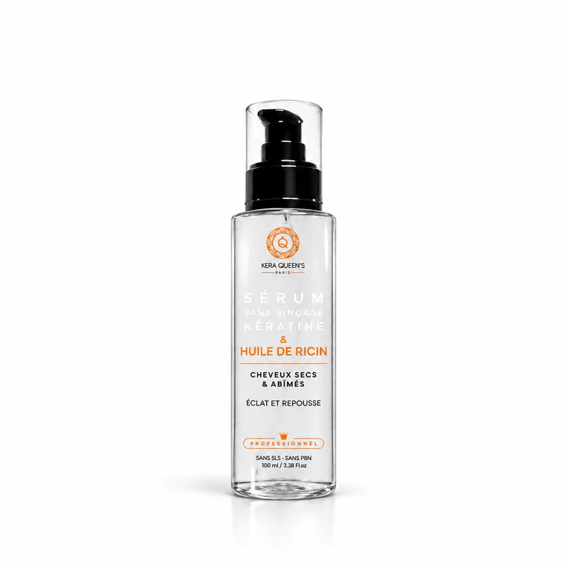 Sérum Huile de Ricin & Kératine – Cheveux Cassants, Anti-Casse & Fortifiant