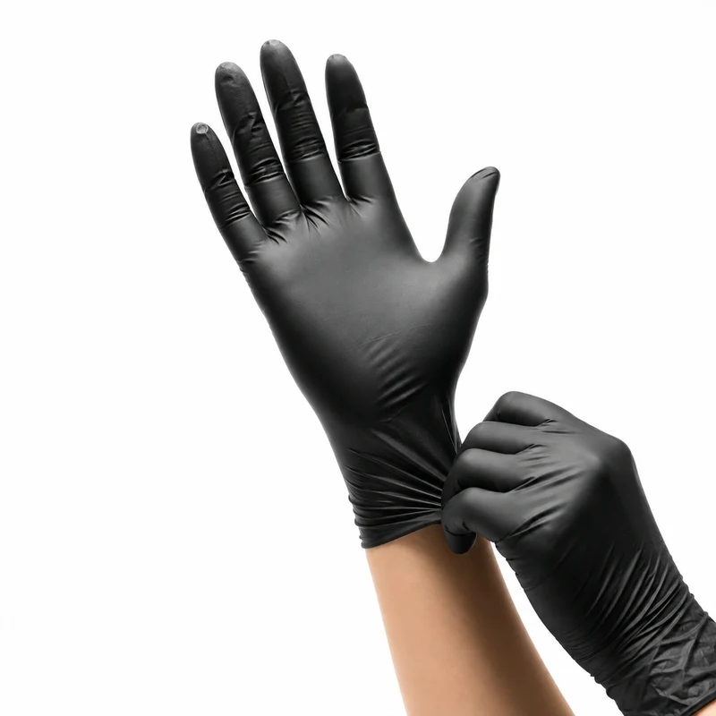 Gants noirs jetables professionnels x100 – Coiffure & Coloration