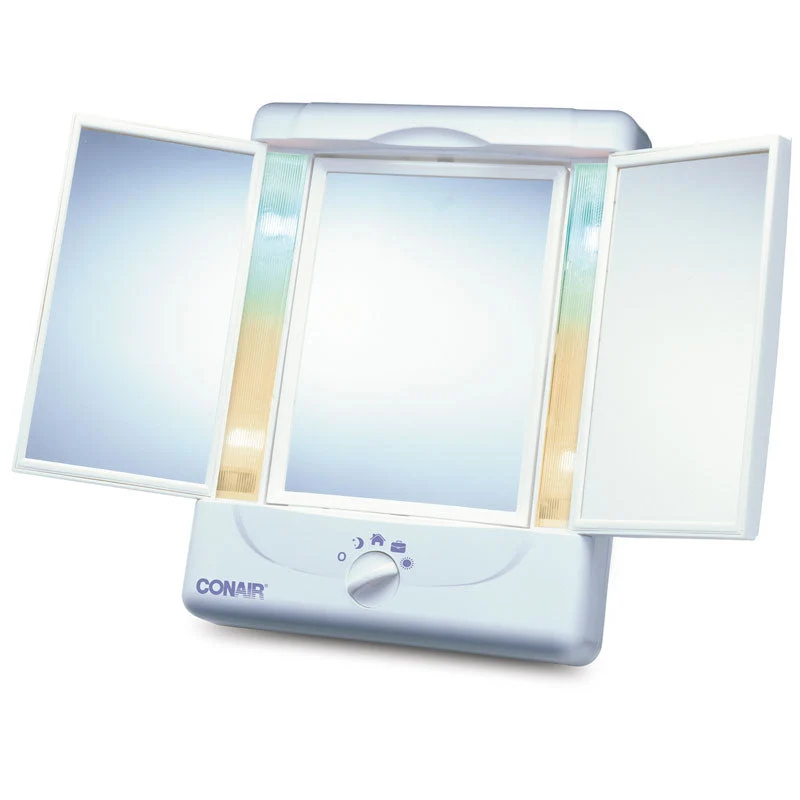 Miroir lumineux à 3 volets, 1x à 5x, blanc, Conair