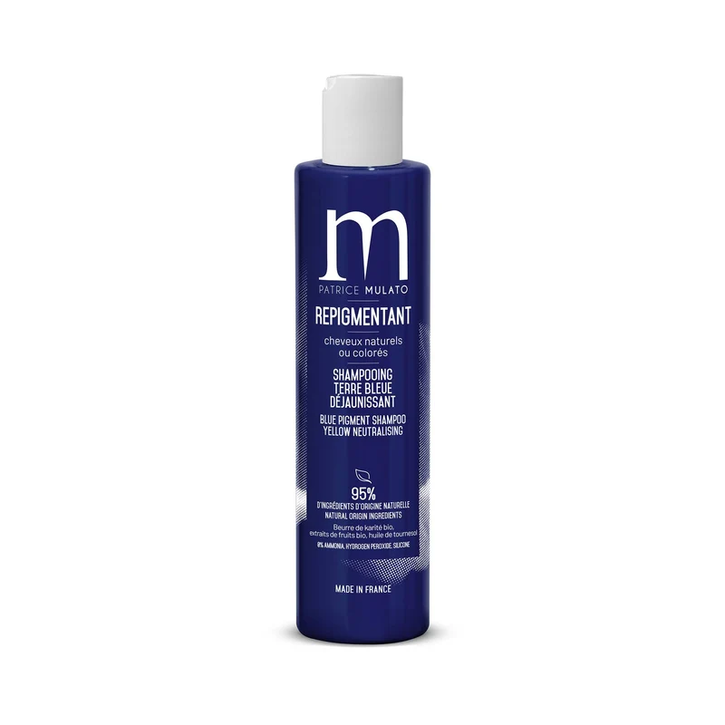 Mulato Shampoing Repigmentant Terre Bleue - Déjaunisseur Blonds & Cheveux Blancs 200ml