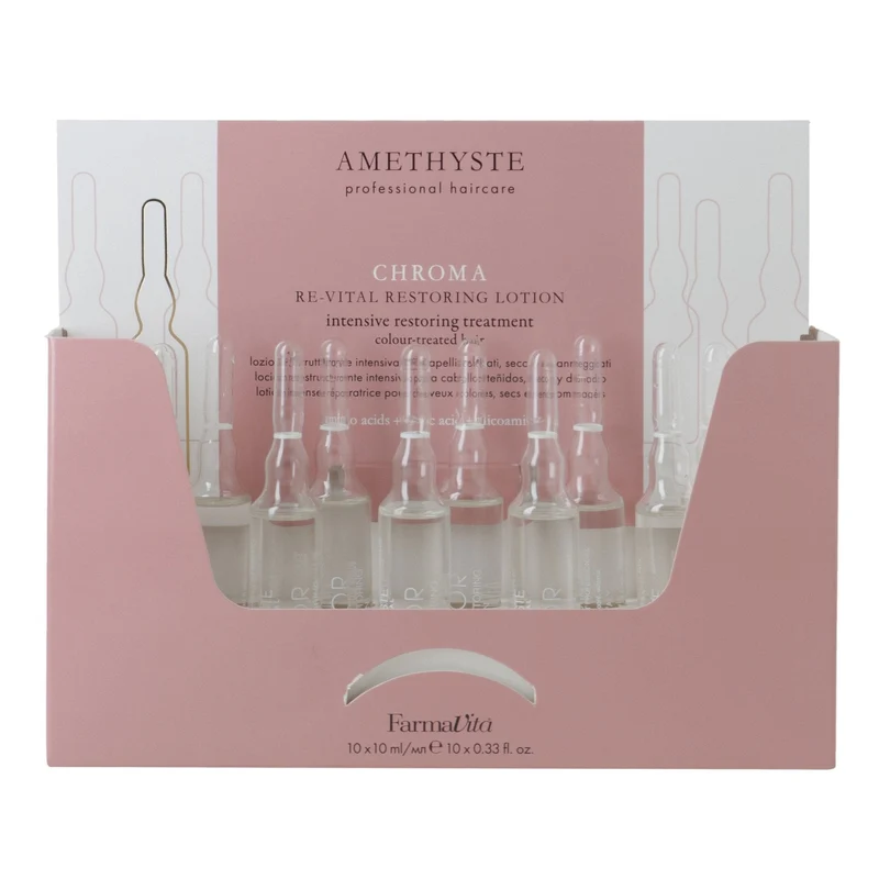 Farmavita Amethyste Chroma Re-Vital Lotion Restauratrice Cheveux Colorés 10×10ml