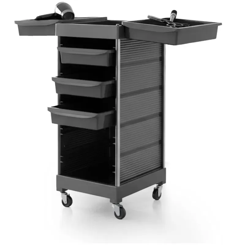 Table de Service PROTEK Noire — 5 Tiroirs