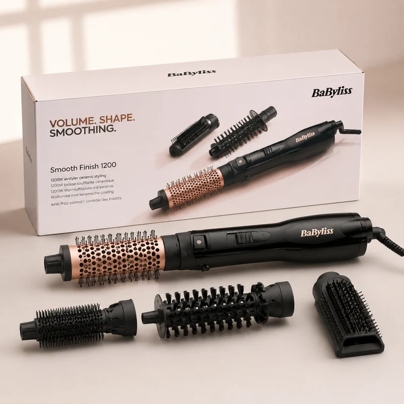 Brosse soufflante BaByliss Smooth Finish 1200 AS122E – brosse coiffante ionique et céramique pour brushing