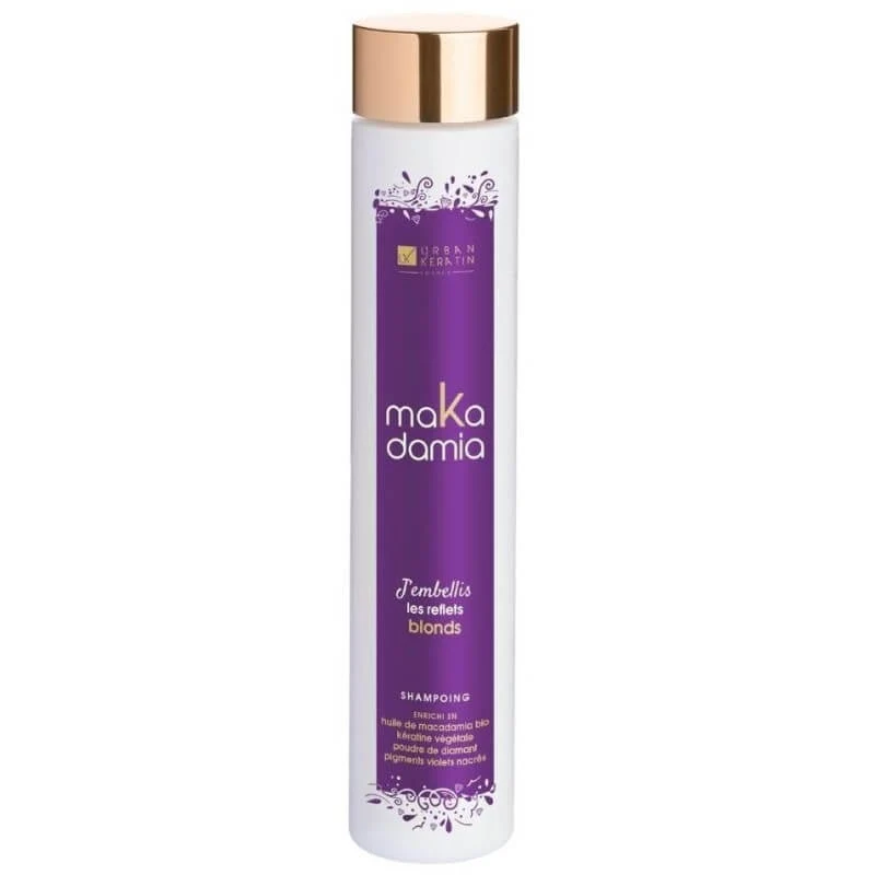 Shampooing Cheveux Blonds Makadamia Urban Keratin – Anti-Jaunissement 250ml / 1L | Keraliss
