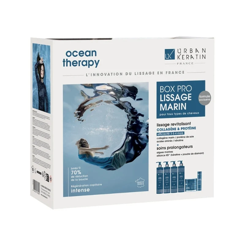 Box Pro Lissage Marin Ocean therapy Urban Keratin 6x400ml