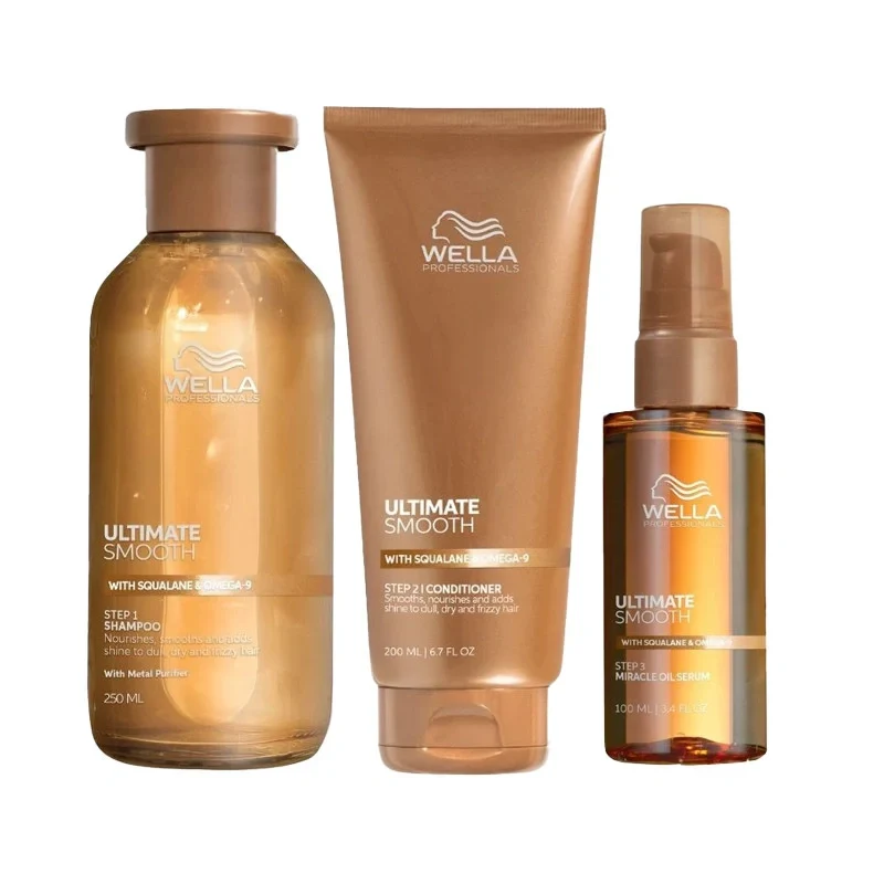 Trio Anti-Frisottis Cheveux Normaux Ultimate Smooth Wella – Routine Complète | Keraliss Lissage