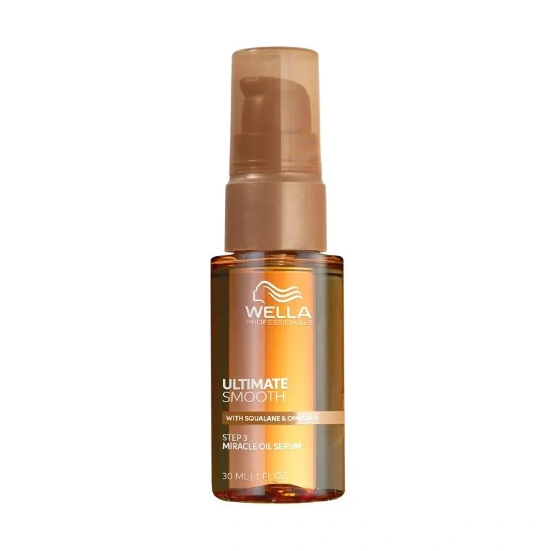 Sérum Huile Miracle Ultimate Smooth Wella – Anti-Frisottis 96h & Brillance | Keraliss Lissage