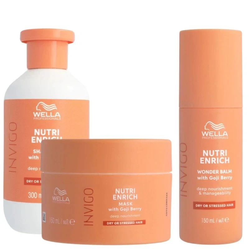 Routine Merveilleuse Invigo Nutri-Enrich Wella – Trio Nutrition Intense | Keraliss Lissage
