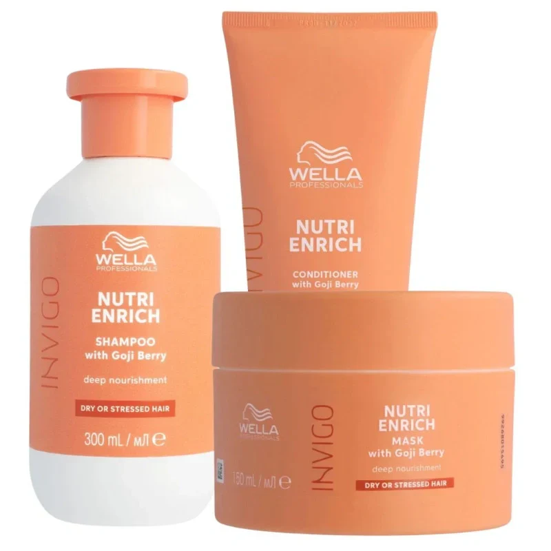 Routine Invigo Nutri-Enrich Wella – Nutrition Intense Cheveux Secs | Keraliss Lissage