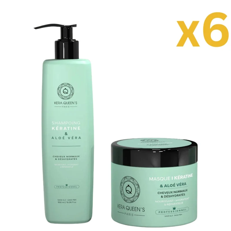 Lot Pour Pro Kit Sans Sulfate Kera Queen's Rituel Keratine et Aloe Vera