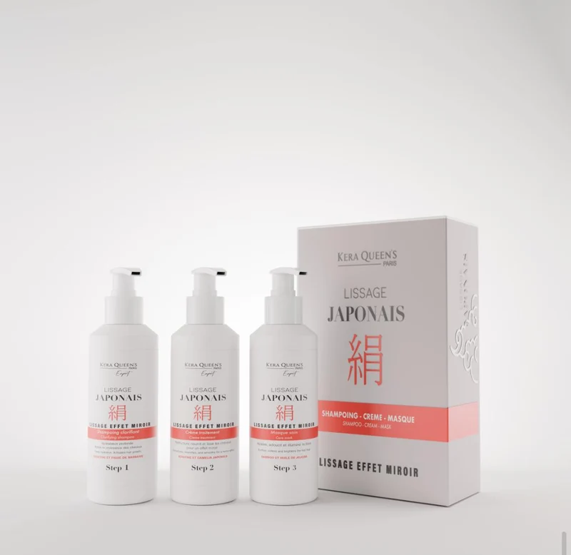 Lissage Japonais Kera Queen’s – Kit Lissage Professionnel Effet Miroir