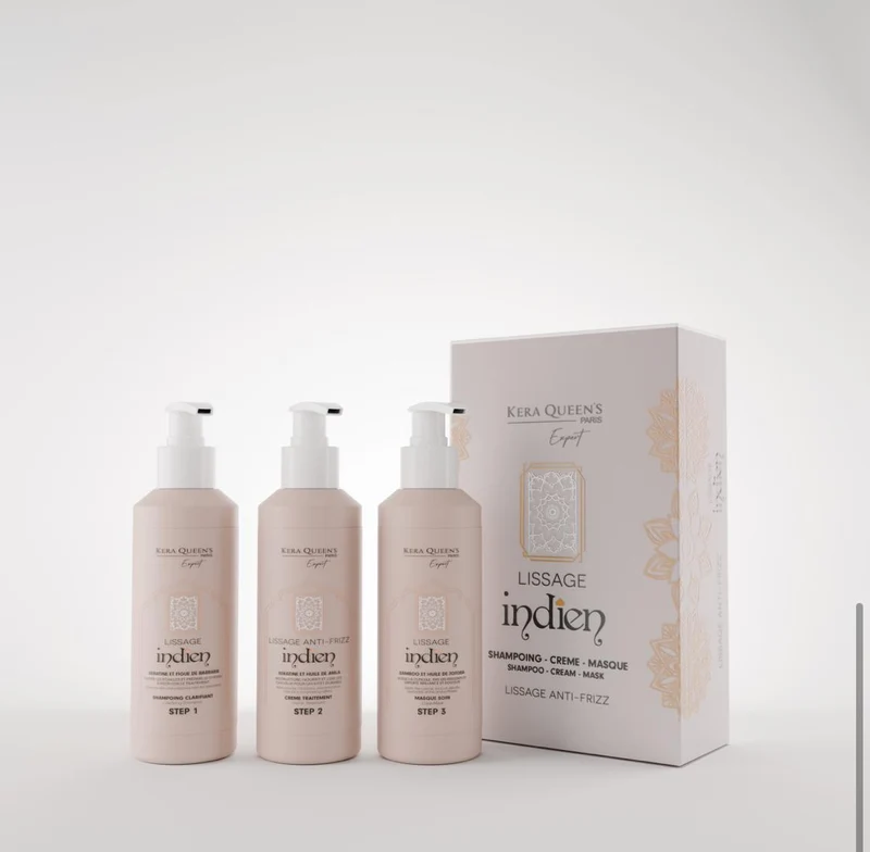 Lissage Indien Kera Queens – Kit Lissage Professionnel Anti Frizz