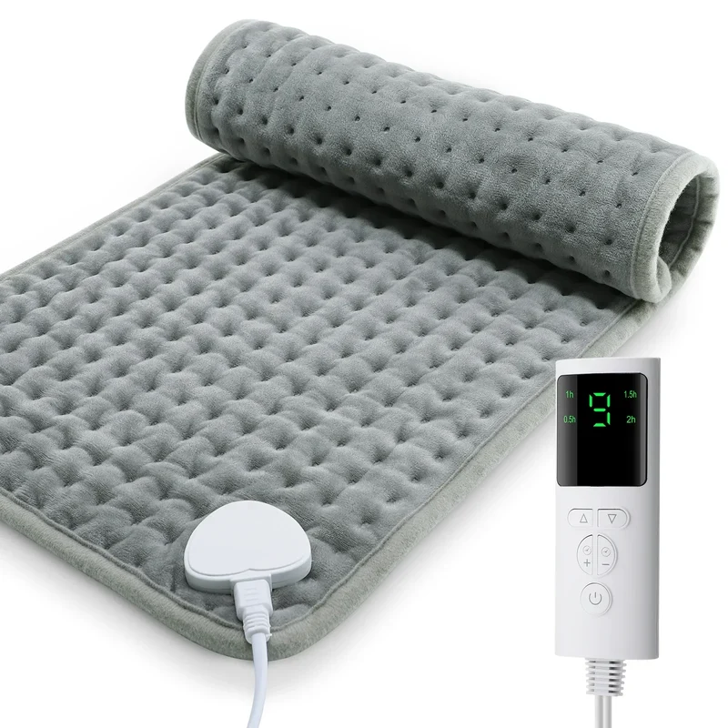 Elektrisches Heizkissen 58 × 29 cm | 9 Temperaturstufen von 28–51 °C und 4 Timer-Einstellungen bis 2 Stunden