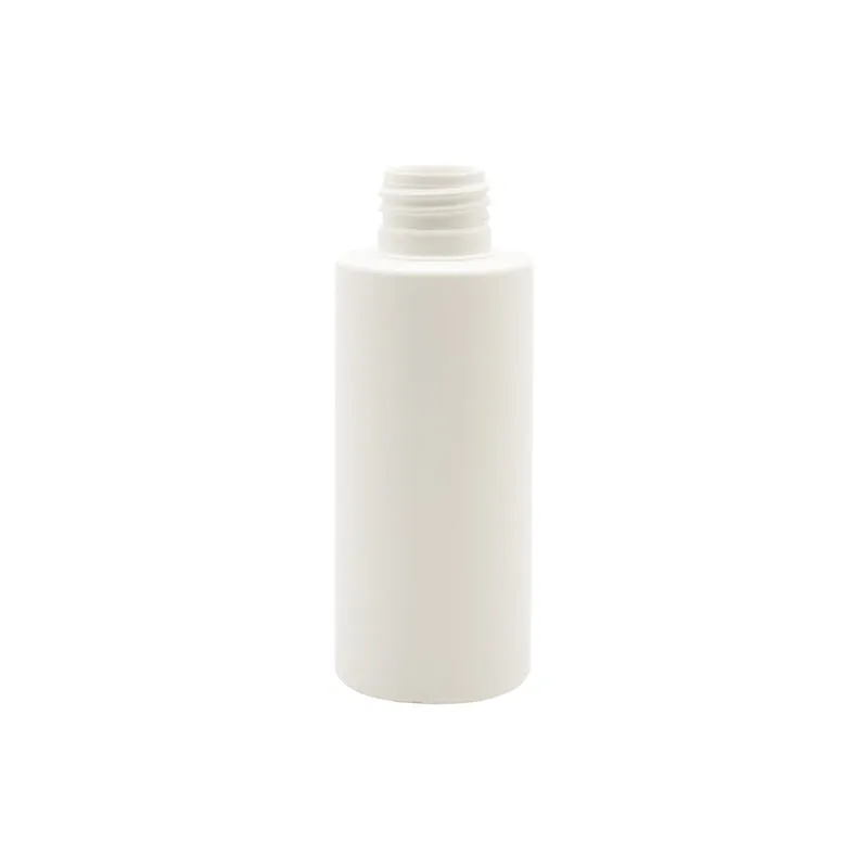 Bouteille Vide, 100 ml, 24/410, fileté, blanc, tubulaire - avec bouchons