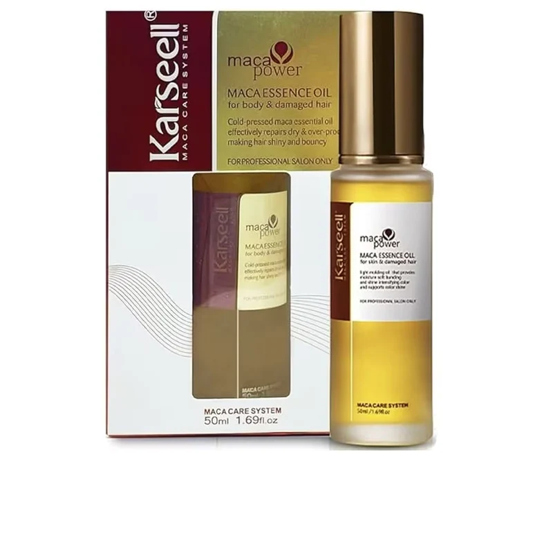 Huile essentielle Maca Power Karseell 50 ml – Sérum Argan Multifonction | Peau, Cheveux & Ongles